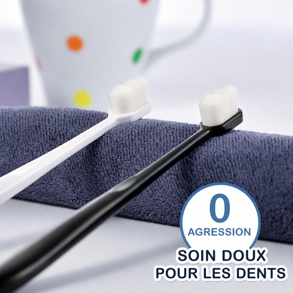 Brosse Ultra-Douce 10 000 Poils | 1 Achetée = 1 Offerte