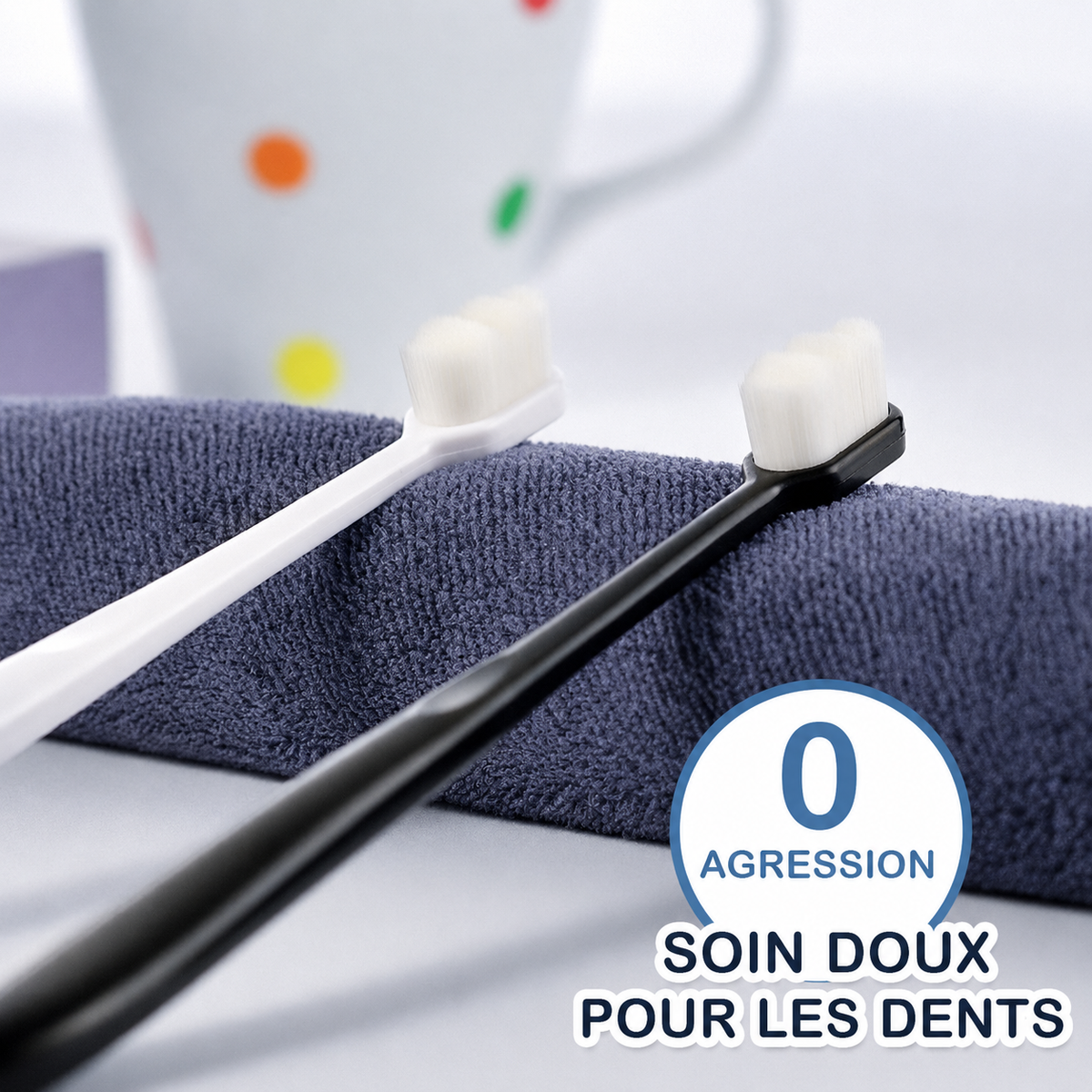 Brosse Ultra-Douce 10 000 Poils | 1 Achetée = 1 Offerte