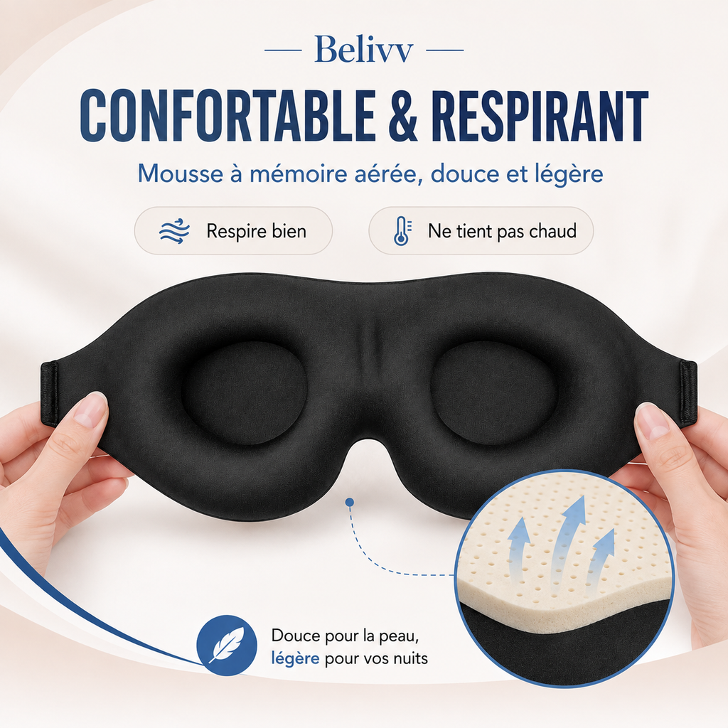 Blastaa™ — Masque de Sommeil Nuit Profonde | Brosse Auraa™ Offerte